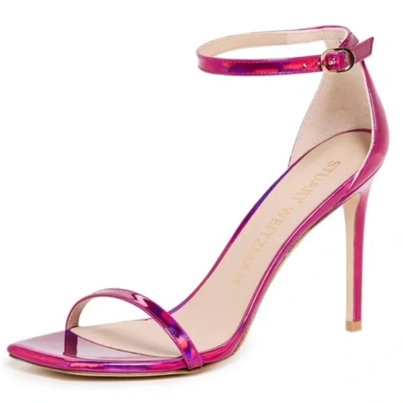 Stuart Weitzman Women's Nudistcurve 100 Ankle Strap High Heel Sandals - Picture 1 of 7
